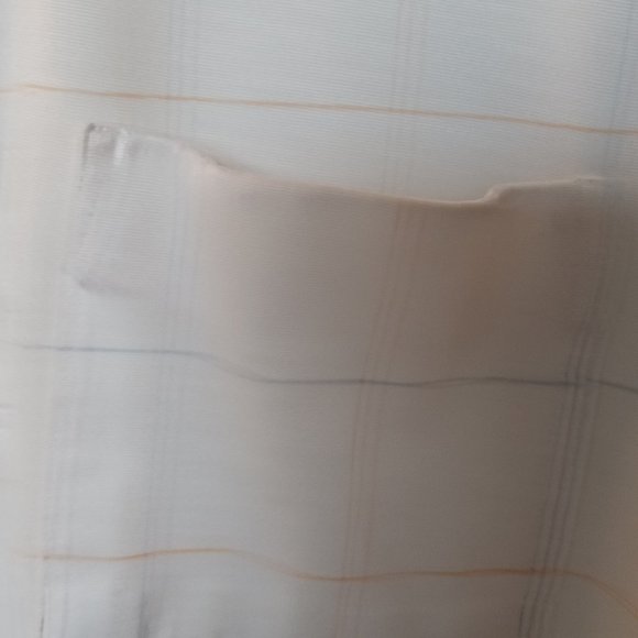 IDLETIME MEN'S WHITE SHIRT with ORANGE and BLUE STRIPES Size Medium - Picture 3 of 4